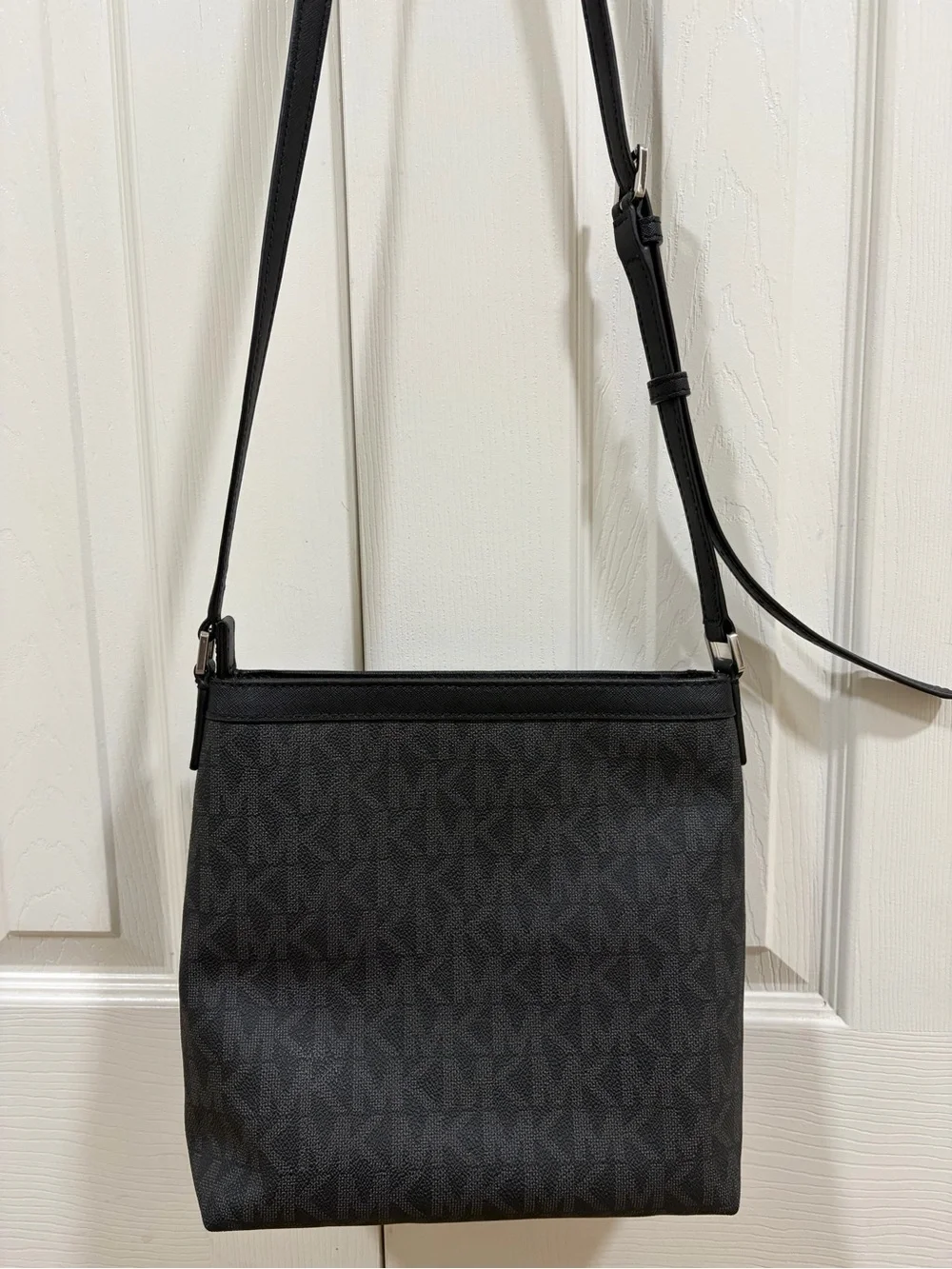 Michael Kors Black MK Signature Crossbody Bag